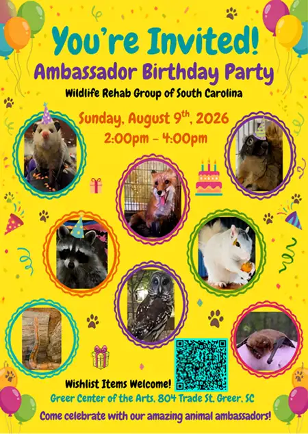 Wildlife Rehab Group of SC Ambassador Birthday Party