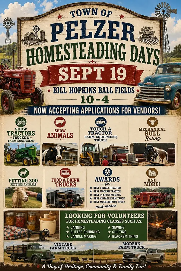 Pelzer Homesteading Days